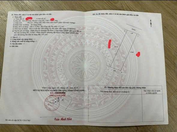 Bán Nền 190m² Xã Lộc Hòa, Vĩnh Long - Gần KCN Hòa Phú, Giá 520 Triệu