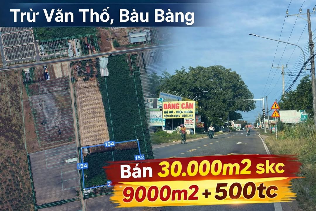 Đất SKC Trừ Văn Thố Bàu Bàng 30.000m² – Container thoải mái!