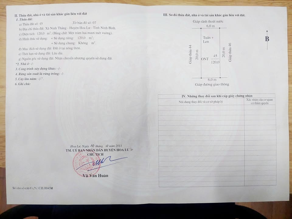 Đất Ninh Thắng Hoa Lư 120m² 9 tỷ - Tiềm năng tăng giá