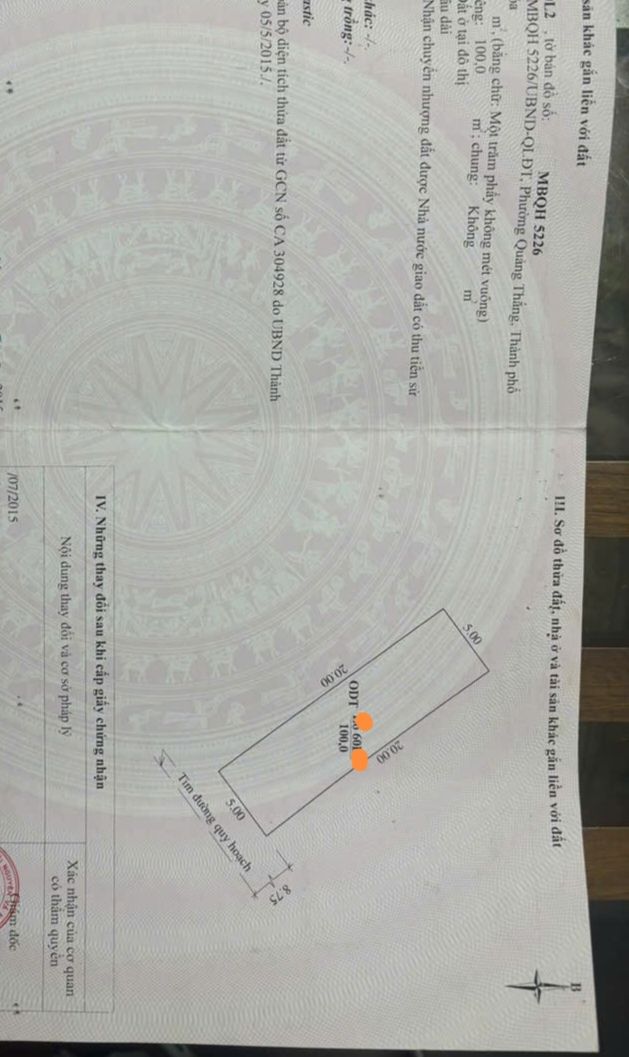 Lô đất P. Quảng Thắng 100m² chỉ 4 tỷ - Sổ đỏ chính chủ!