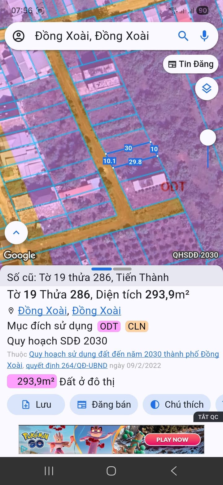 Đất nền Đồng Xoài 300m² giá 990 triệu - Sổ đỏ chính chủ