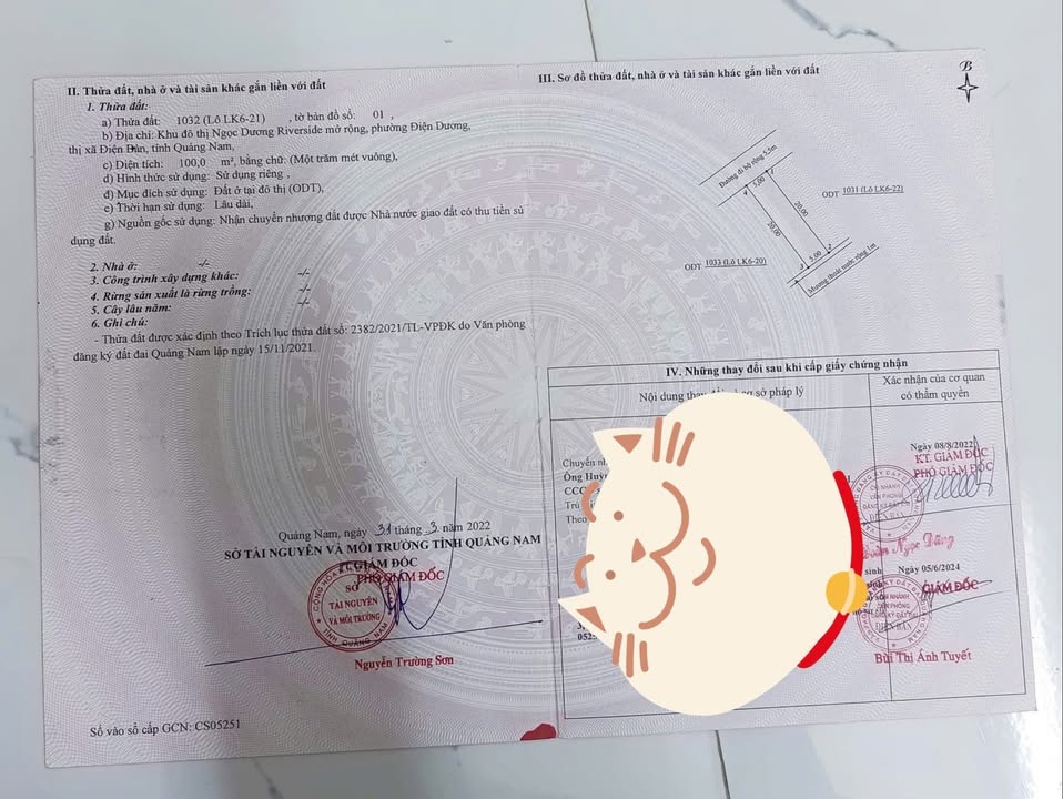 Đất nền Ngọc Dương Đà Nẵng 100m² 2 tỷ - Sổ đỏ chính chủ