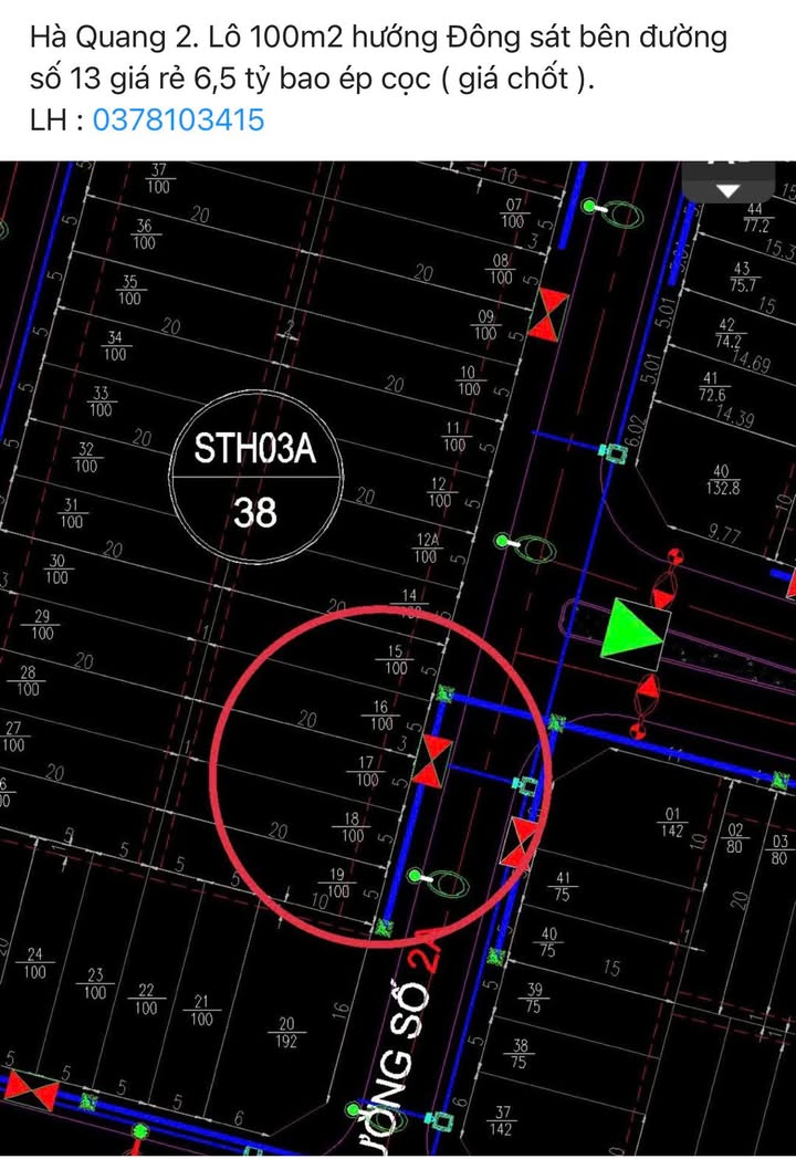 Đất Nền Hà Quang 2, Nha Trang - 100m² Hướng Đông, Giá 6.5 Tỷ Bao Ép Cọc
