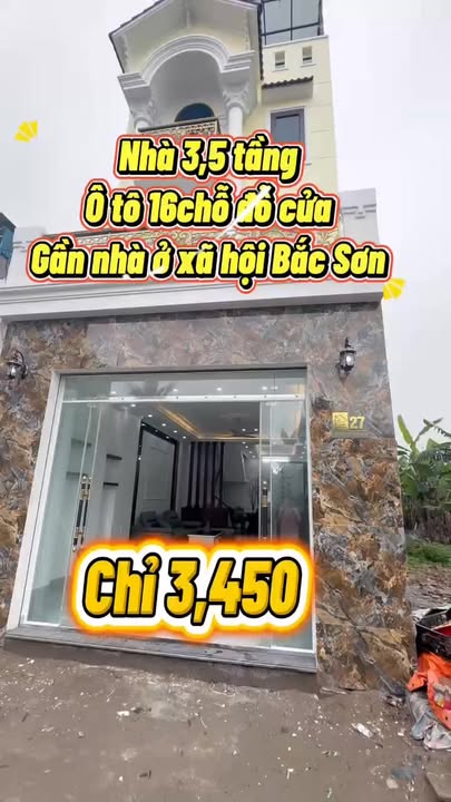 Nhà 3.5 Tầng Hướng Bắc 60m² Gần NOXH Bắc Sơn, Hải Phòng - Ô Tô Đỗ Cửa