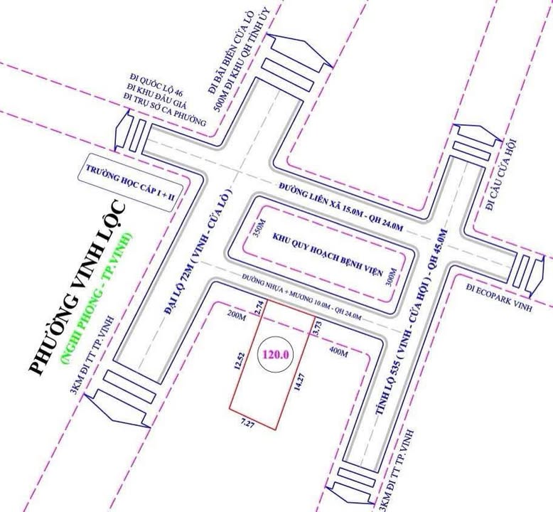 Đất nền Nghi Lộc 120m² giá 3 tỷ - Tiềm năng tăng giá vượt trội!