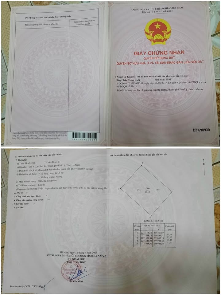 Đất nền Duy Tiên 224.9m² gần BV Bạch Mai - Sổ đỏ sẵn sàng