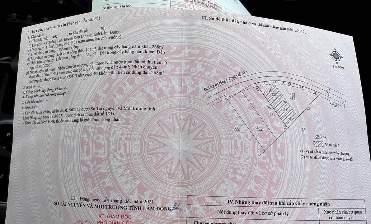 Đất Nền Đơn Dương 412m² Sổ Hồng Riêng - Tặng Bản Thiết Kế Nhà Vườn