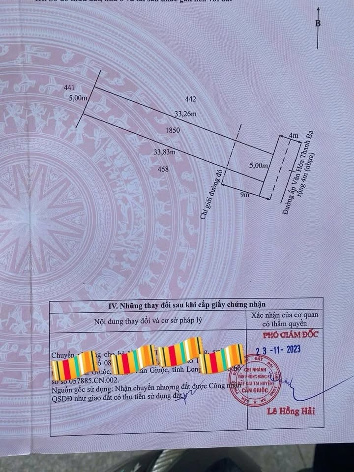 Đất thổ Thanh Ba Mỹ Lộc 167m² - Giá 1.56 Tỷ, Sổ Đỏ Sẵn