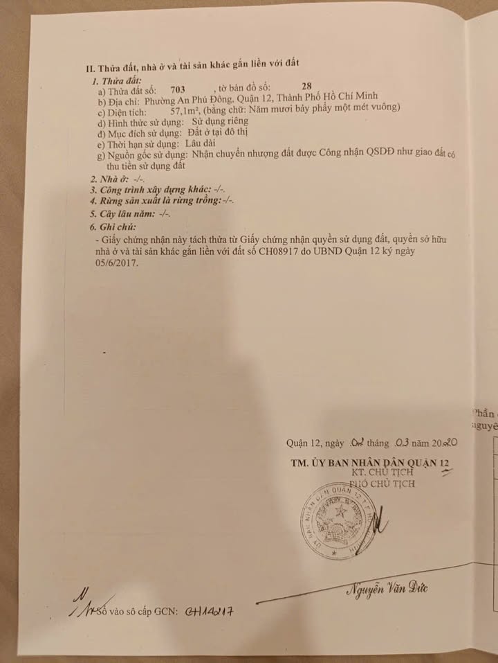 Đất hẻm 43 Vườn Lài Q12 58m² 5 tỷ - Đất thổ cư 100%