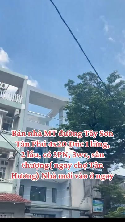 Nhà 84m² Tân Phú - 3PN, 3 Lầu, Giá 12.5 Tỷ - Ngay Chợ Tân Hương