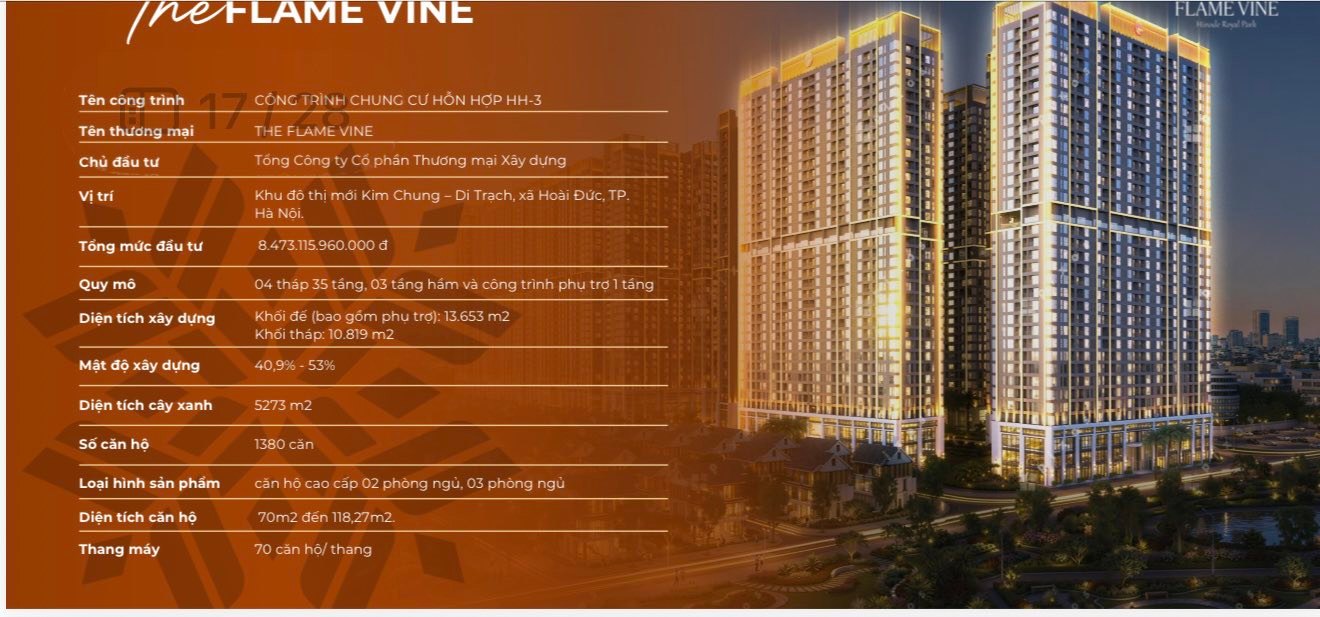 Căn hộ Hinode Royal Park 73m² 5,694 tỷ - Bàn giao ngay