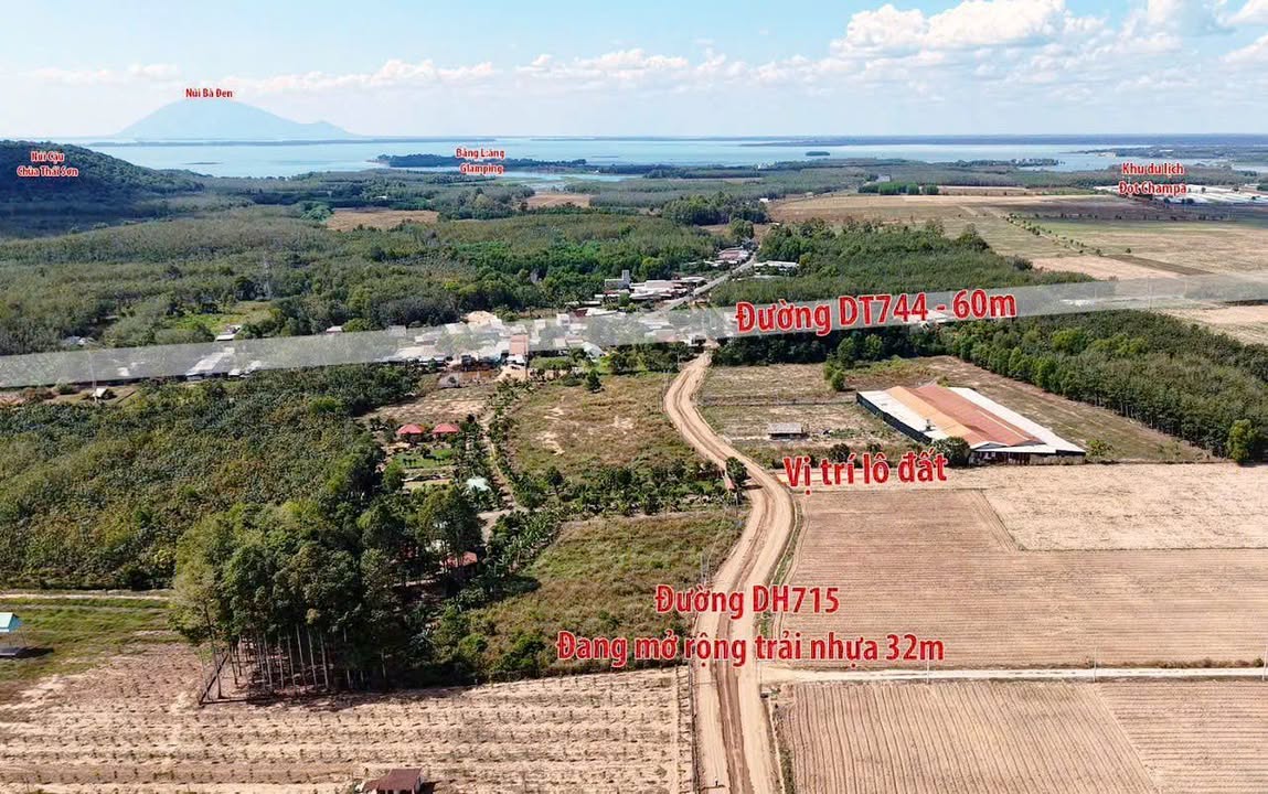 Đất nền mặt tiền DH715ND, Dầu Tiếng - 550m², gần KCN, giá chỉ 2.x triệu/m²
