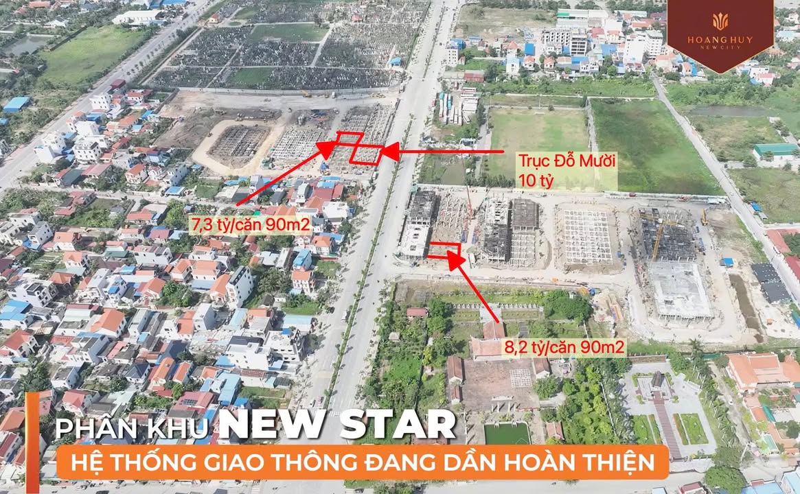 Căn hộ Hoàng Huy New City Hải Phòng 90m² giá 7.3 tỷ - Giá tốt hiếm có!