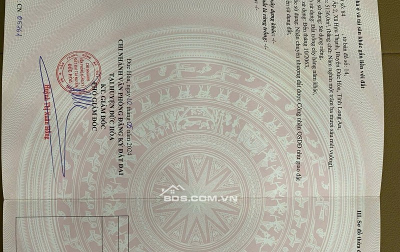 Đất nền Đức Hòa, Long An 4.625m² - Tiềm năng tăng giá vượt trội!