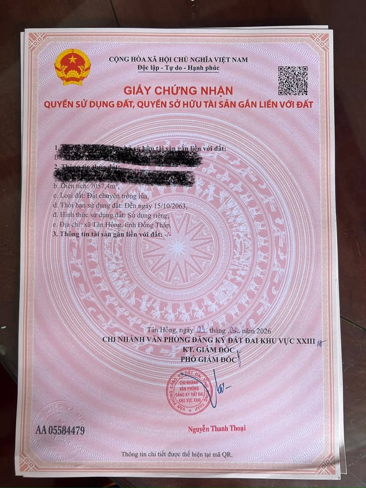 Đất nền 9100m² Xã Tân Công Chí, Tân Hồng, Đồng Tháp - Sổ đỏ chính chủ!