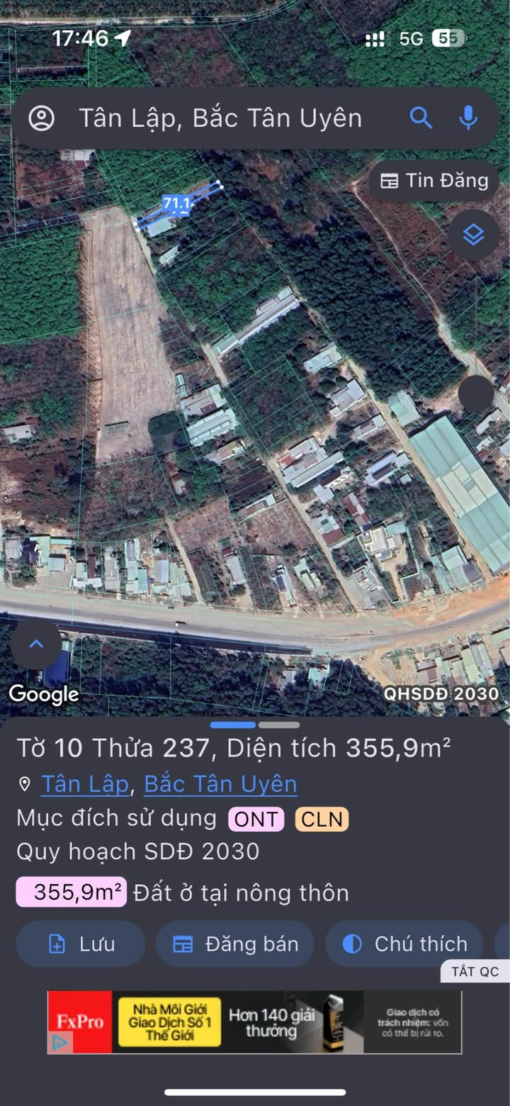 Đất nền Tân Lập, Bắc Tân Uyên 360m² - Tiềm năng tăng giá vượt trội!