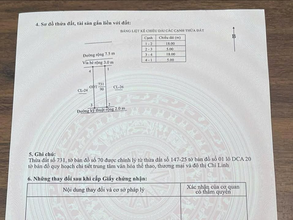 Đất nền KĐT Trường Linh, Chí Linh 90m² hướng Bắc - Sổ đỏ sẵn sàng