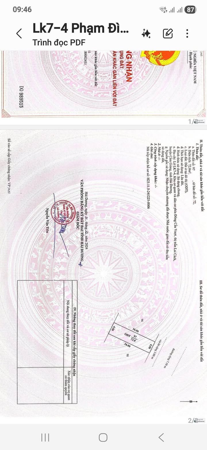 Đất nền KDT Minh Thanh 72m² Hải Dương - Sổ đỏ chính chủ!