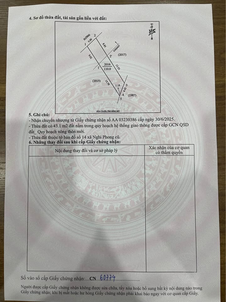 Sổ đỏ Nghi Công Bắc 110m² giá 1,8 tỷ - Sổ đỏ chính chủ