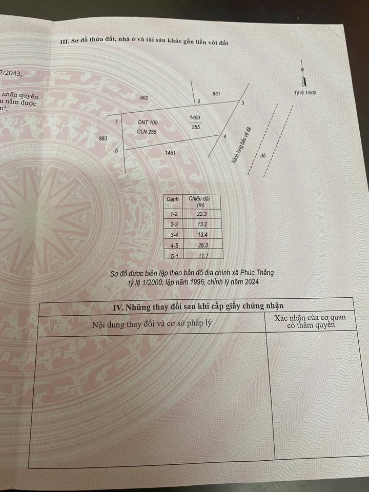 Đất nền Phúc Thắng, Nghĩa Hưng 355m² - Tiềm năng tăng giá vượt trội!