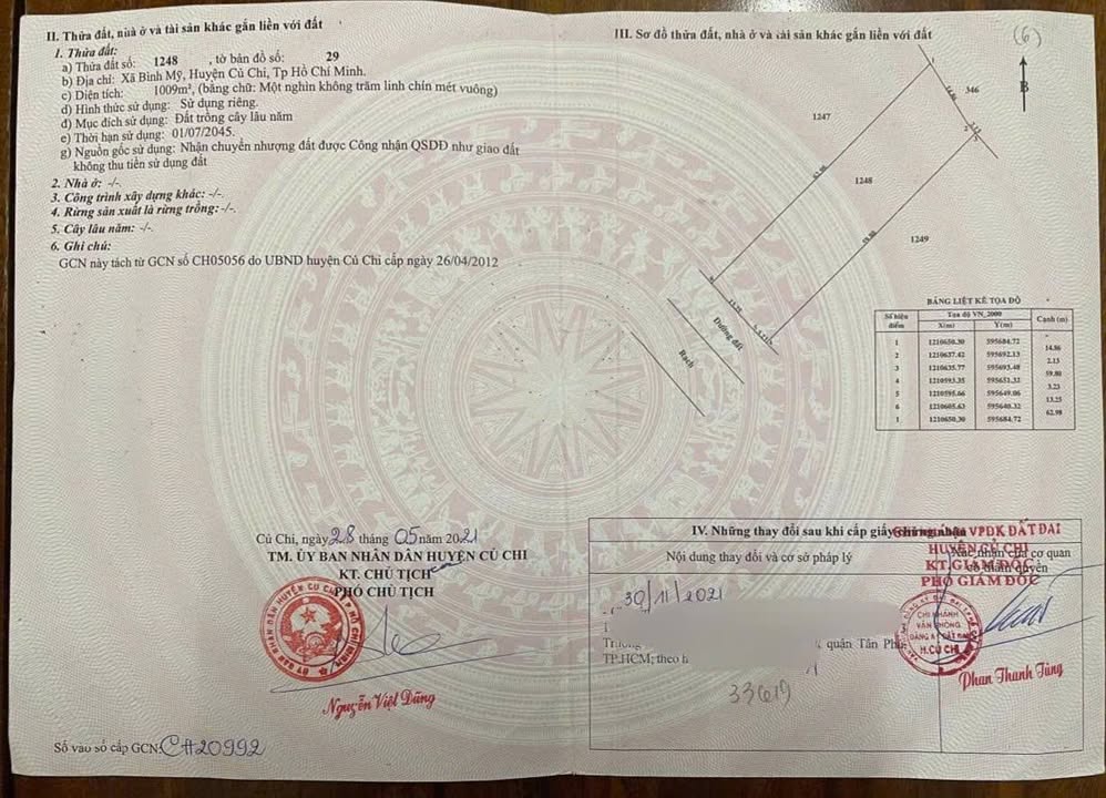 Đất Bình Mỹ Củ Chi 1009m² - Giá Đầu Tư 4.5 Tỷ