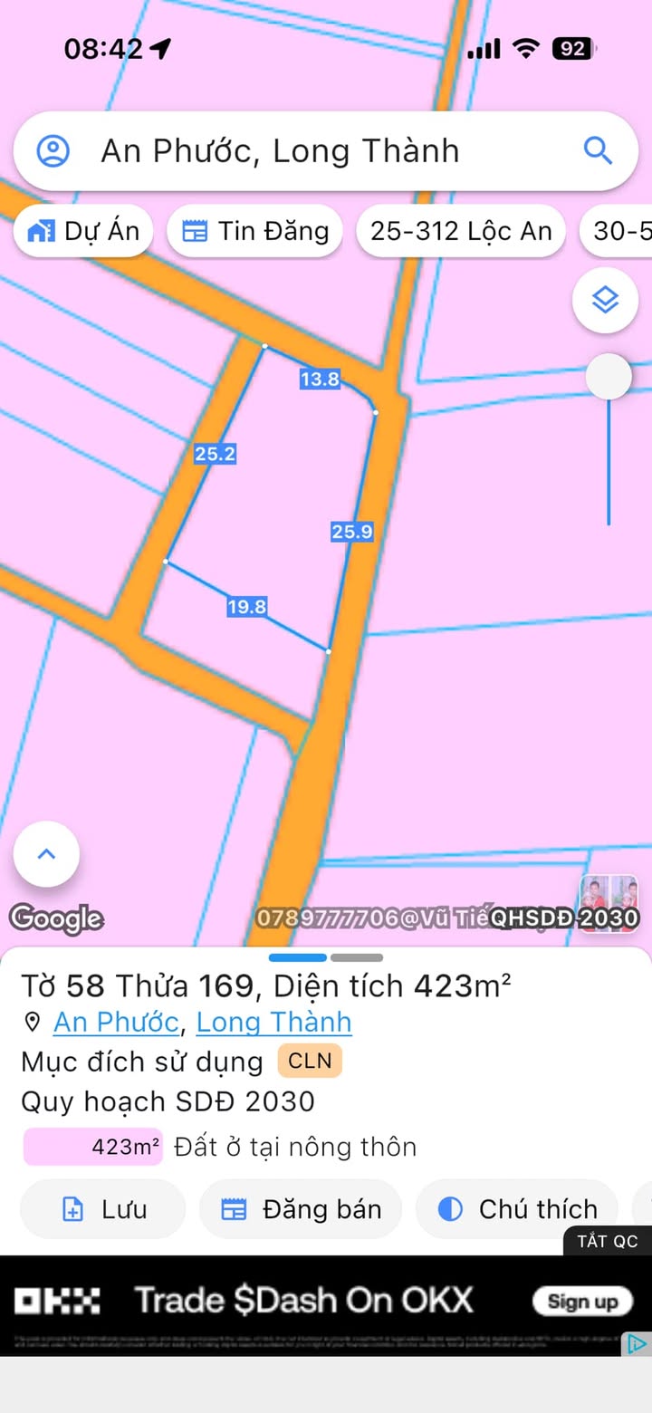 Đất nền An Phước Long Thành 423m² - Vị trí vàng, tiềm năng tăng giá!