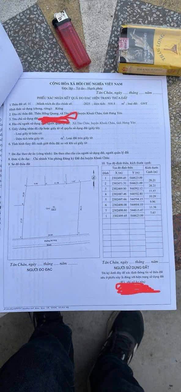 Đất Nền Thổ Cư 809m² Hưng Yên - Sổ Đỏ Sẵn Sàng, Ô Tô Vào Tận Nơi