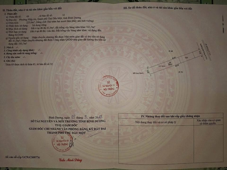 Đất nền 225m² Phường Phú An, TDM - Gần KDL Đại Nam, Giá 2.6 Tỷ