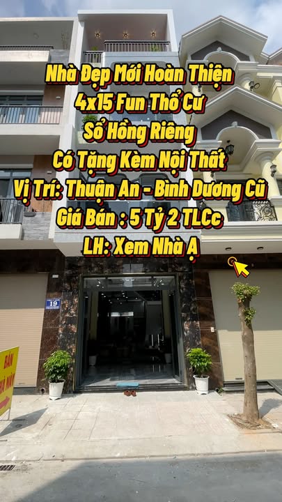 Nhà riêng Thuận An, Bình Dương 60m² giá 5.2 tỷ - Full nội thất!