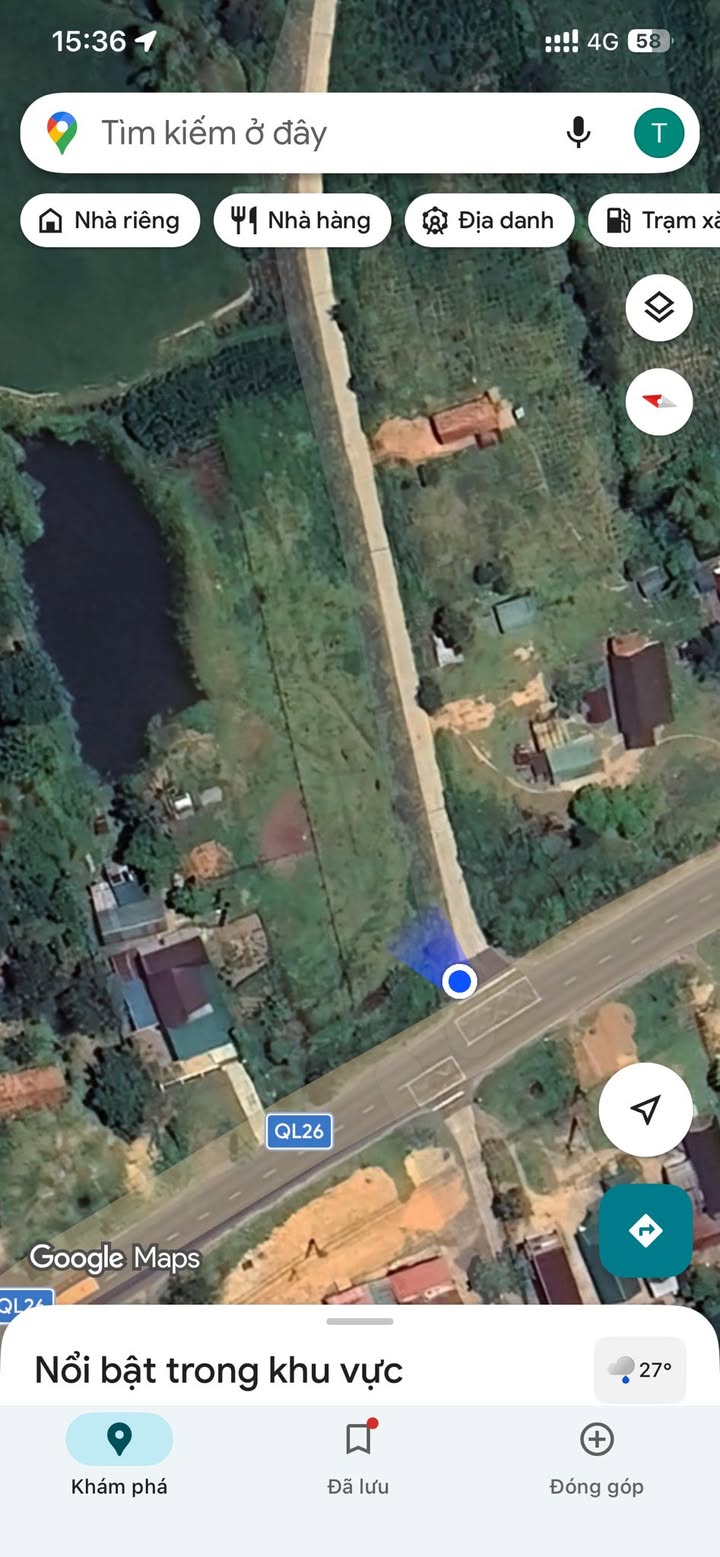 Đất Mặt Tiền Quốc Lộ M'Đrắk - Ngang 12m, 1056m², Sổ Đỏ 100% Thổ Cư