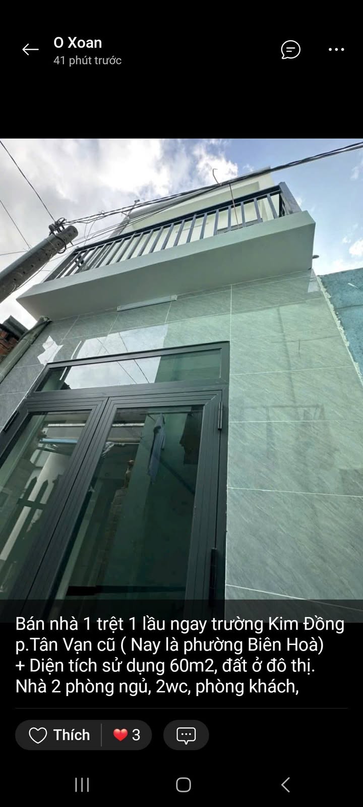 Nhà 1 Trệt 1 Lầu 60m² 2PN Gần Trường Kim Đồng, Biên Hòa - 890 Triệu