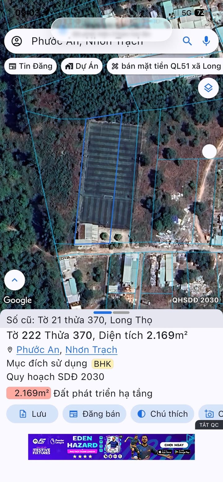 Đất Vườn Long Thọ, Nhơn Trạch 3314m² giá 9.223 tỷ - Đầu tư sinh lời ngay!