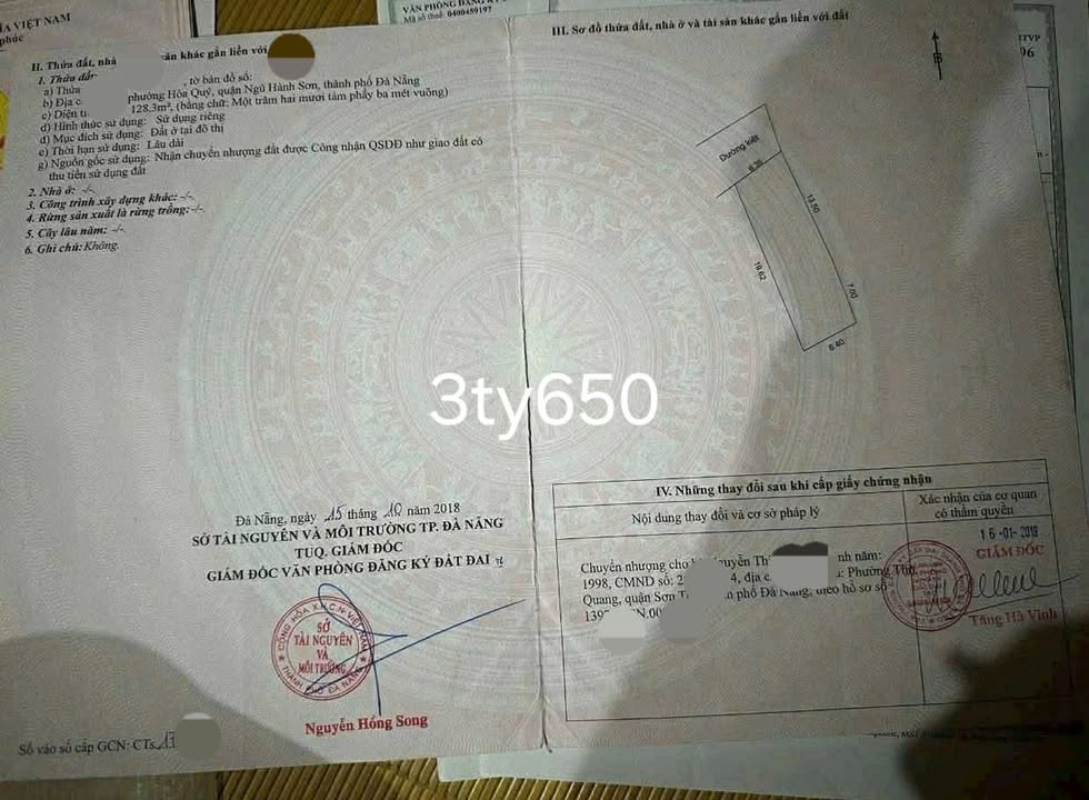 Đất Kiệt Ô Tô Bình Kì, Ngũ Hành Sơn - 128.3m² Hướng Tây Bắc