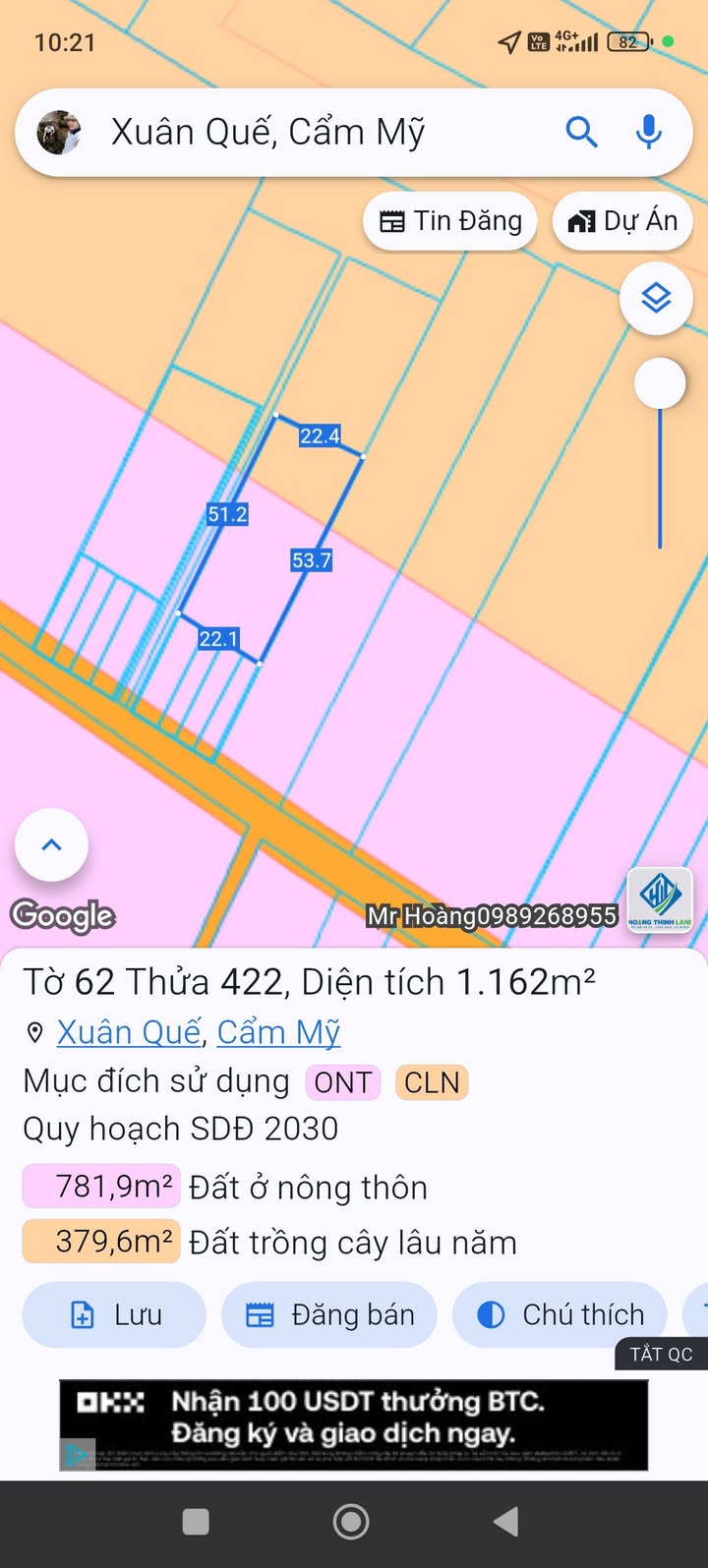 Đất nền 1122m² Xuân Quế, Cẩm Mỹ - Sổ đỏ thổ cư, giá 1.5 tỷ