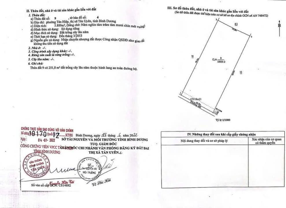 Đất nền Thành phố Thủ Đức 5800m² Pháp lý rõ ràng