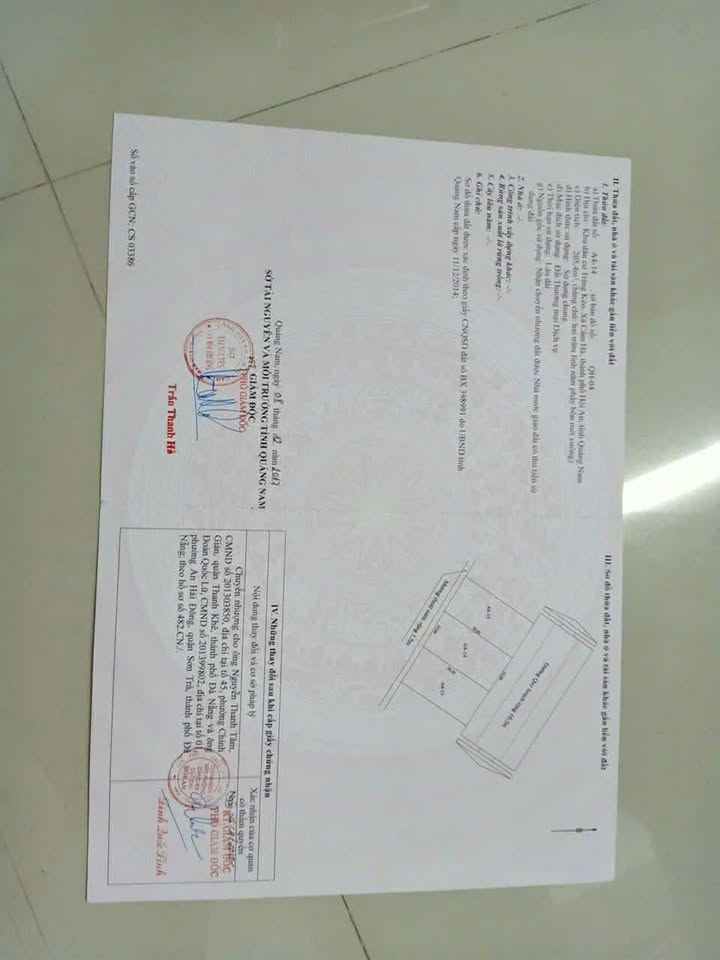 Đất nền Tân An Hội An 205m² 7.9 tỷ - Sổ đỏ chính chủ view hồ