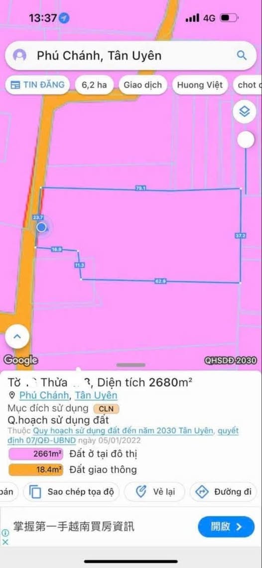 Bán Đất Vàng Tân Uyên 2680m² (1500m² Đất Ở) - Cơ Hội Đầu Tư Vượt Trội