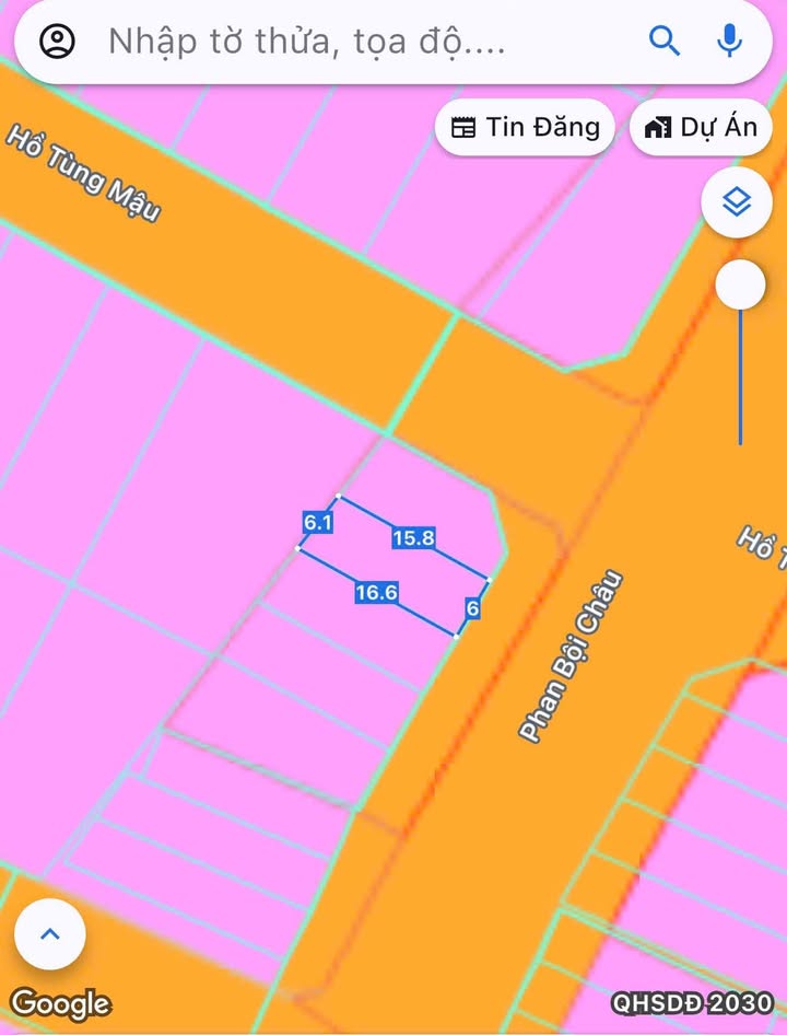 Đất nền mặt tiền Phan Bội Châu, Bà Rịa - 97m², Hướng ĐN, Giá 3.5 tỷ