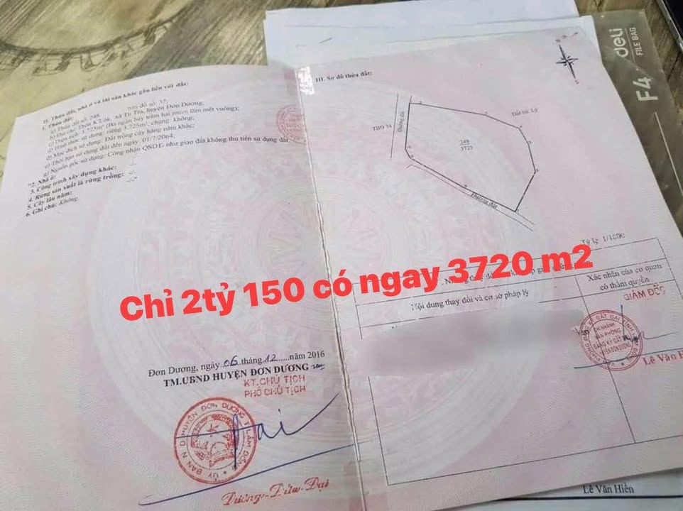 Đất sào Tu Tra, Đơn Dương 3720m² - Tiềm năng tăng giá vượt trội!