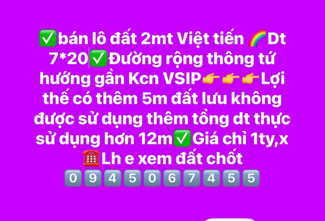Đất nền Việt Tiến Tân Uyên 140m² - Tiềm năng tăng giá vượt trội!