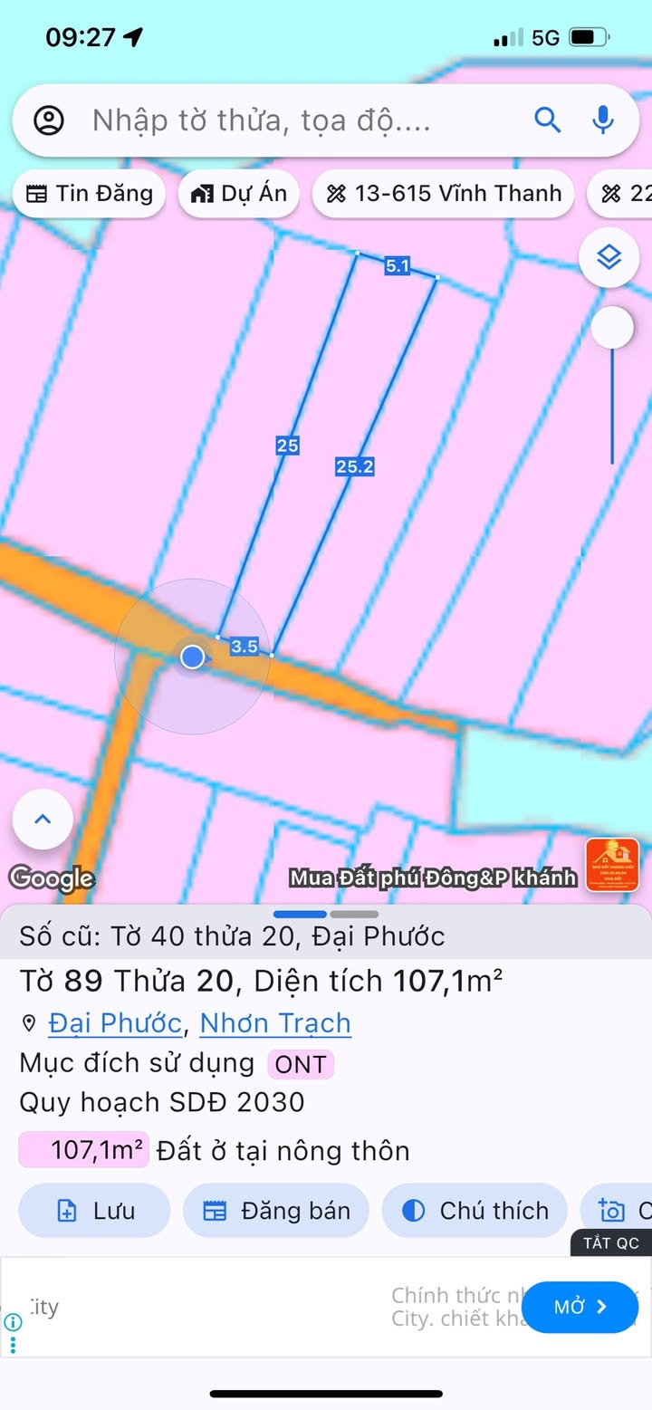 Đất nền Đại Phước Nhơn Trạch 107m² - Sổ đỏ chính chủ, giá tốt!