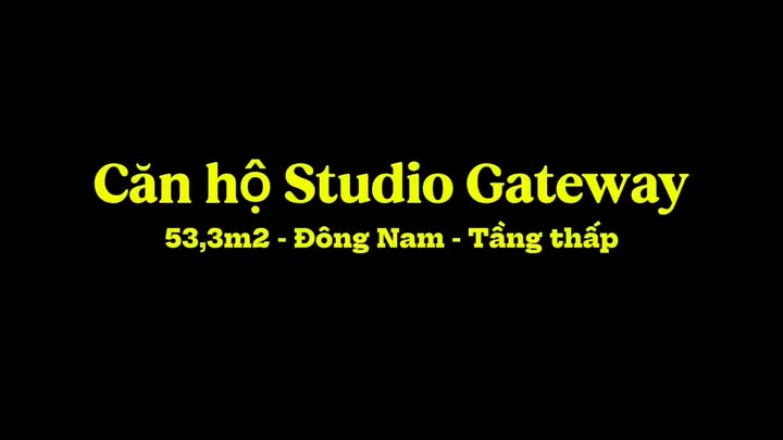 Căn hộ Studio Gateway B Vũng Tàu 53m²/2,65 tỷ-Bàn giao ngay