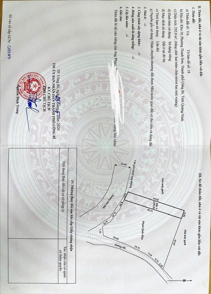 Đất nền Uông Bí 292m² giá 2 tỷ - Sổ đỏ chính chủ