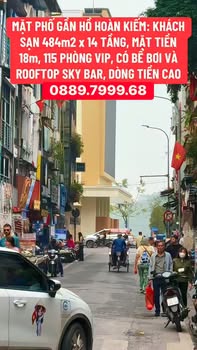 Khách sạn Mặt phố Hoàn Kiếm 484m² – Cơ hội Đầu tư sinh lời vàng!