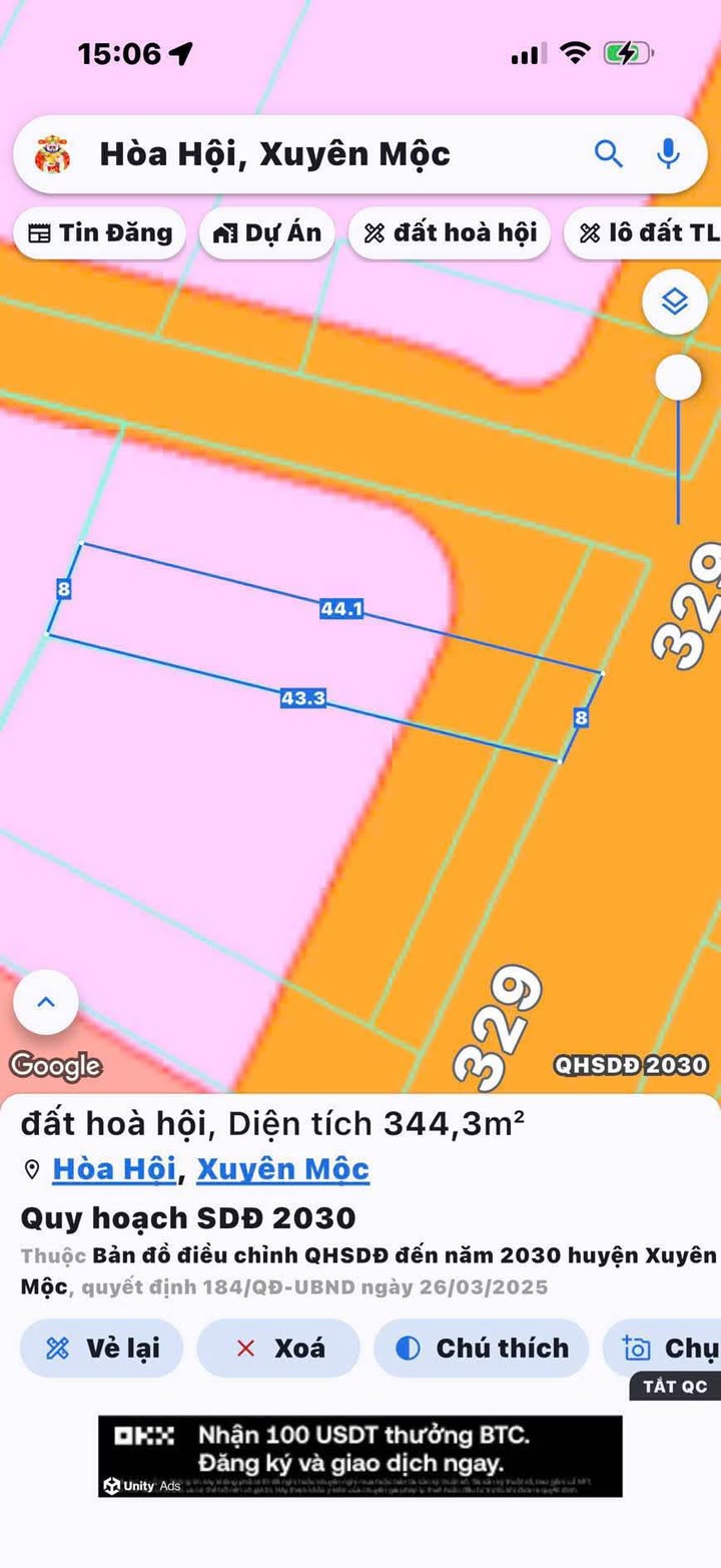 Đất nền Xuyên Mộc 312m² - Tiềm năng tăng giá vượt trội!