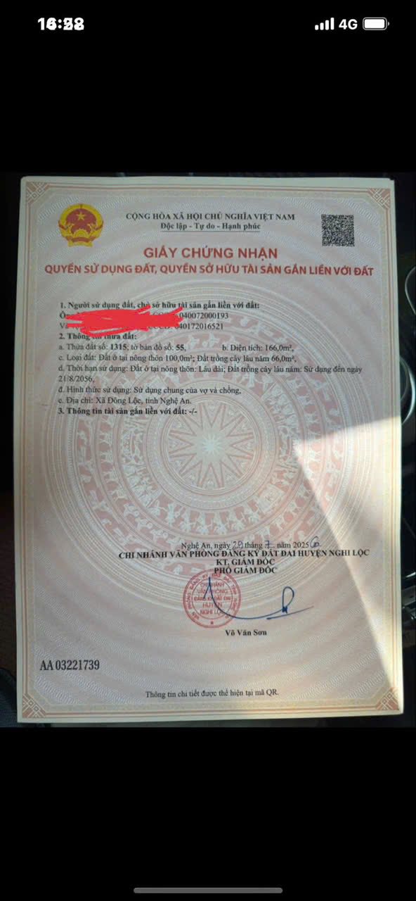 Đất Nền Nghi Trường 166m² Tiềm Năng Tăng Giá Vượt Trội!