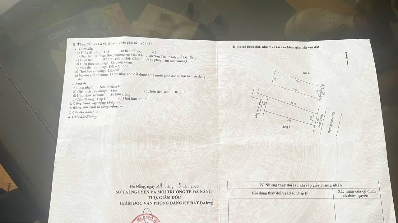 Nhà Mặt Tiền Phan Bôi, Sơn Trà - 94m², 2 Tầng, Hướng Đông Nam - 14 Tỷ