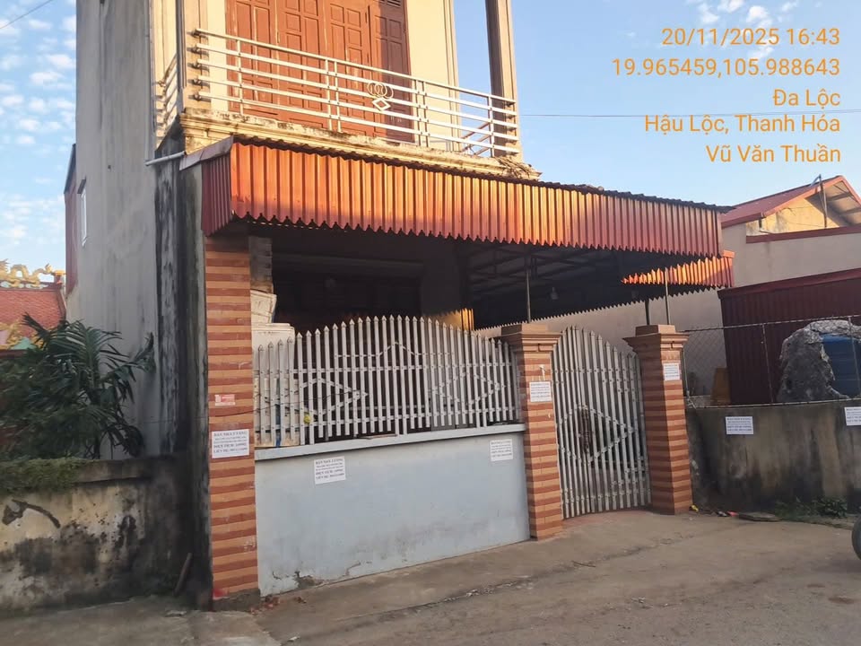 Bán Đất Lộc Hậu Lộc 149m² Có Nhà 3 Tầng, Sổ Đỏ, MT 10.7m - Giá 1.7 Tỷ