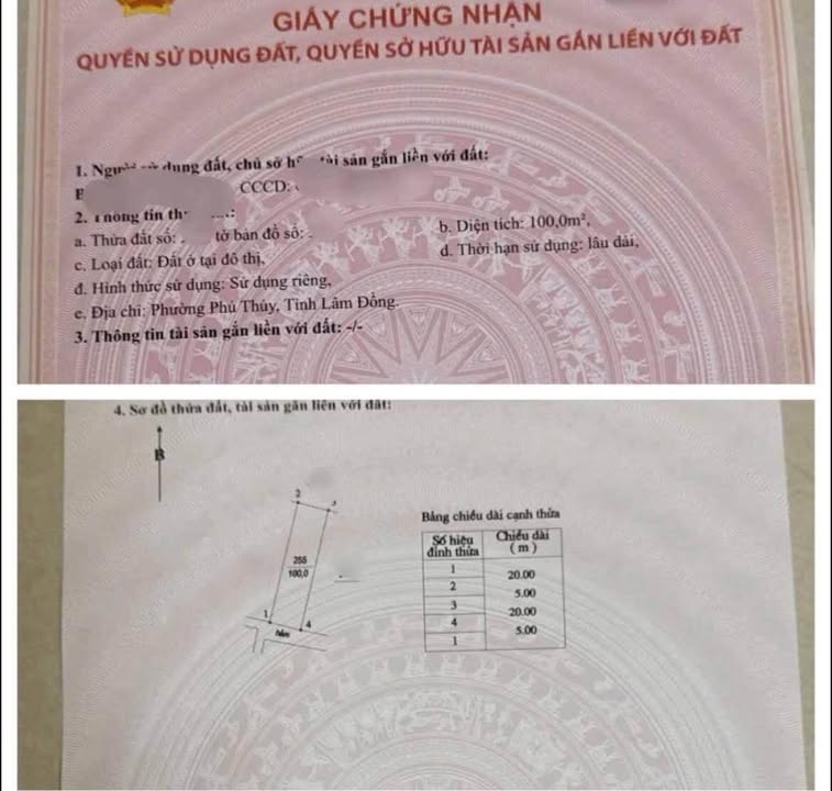 Land Phường Phú Thủy 100m² giá 970 triệu - Sổ đỏ sẵn hạ tầng hoàn thiện