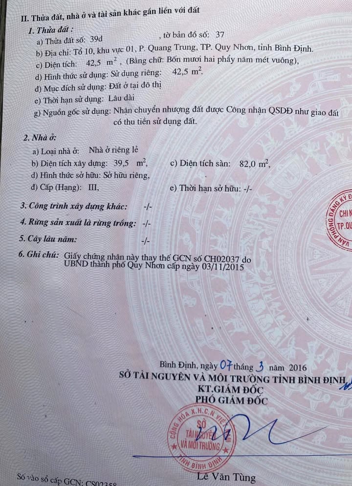 Nhà 43m² Hẻm Nguyễn Thái Học, Quy Nhơn - Sổ Đỏ Chính Chủ Giá 2.55 Tỷ